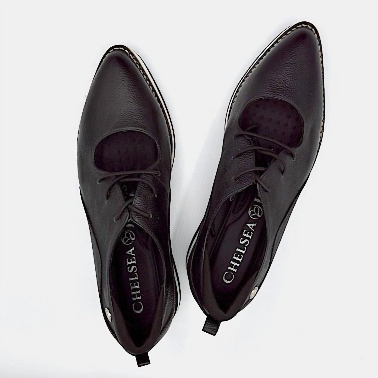 Women's Tempo Oxford Shoes In Black/shine Leather J Crew Oxfords