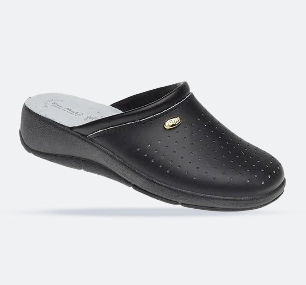 Womens Wide Fit DEK L128 Mule Sandals Seude Clogs