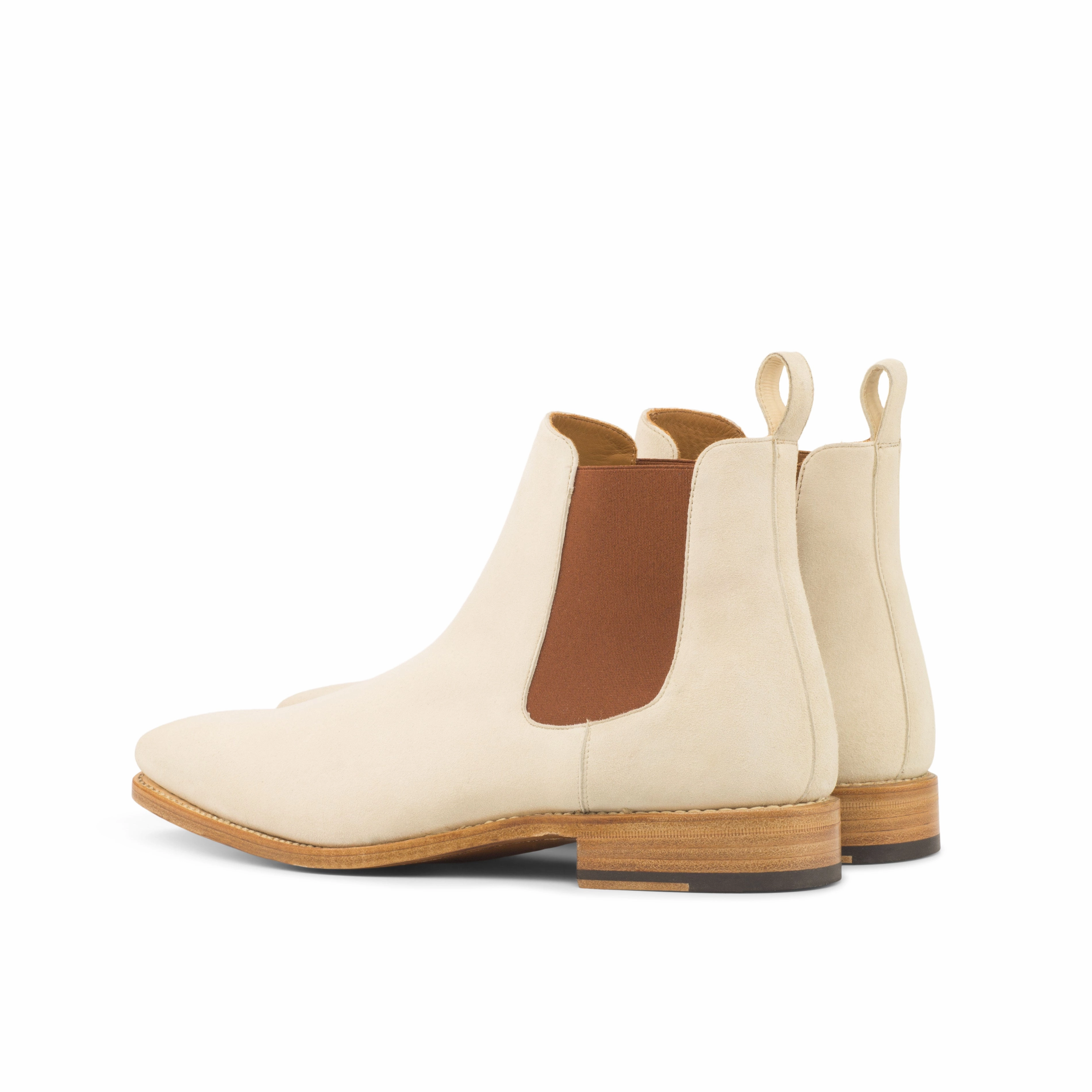 Ivory Cream Suede Chelsea Boots Saltwater Chelsea Boots