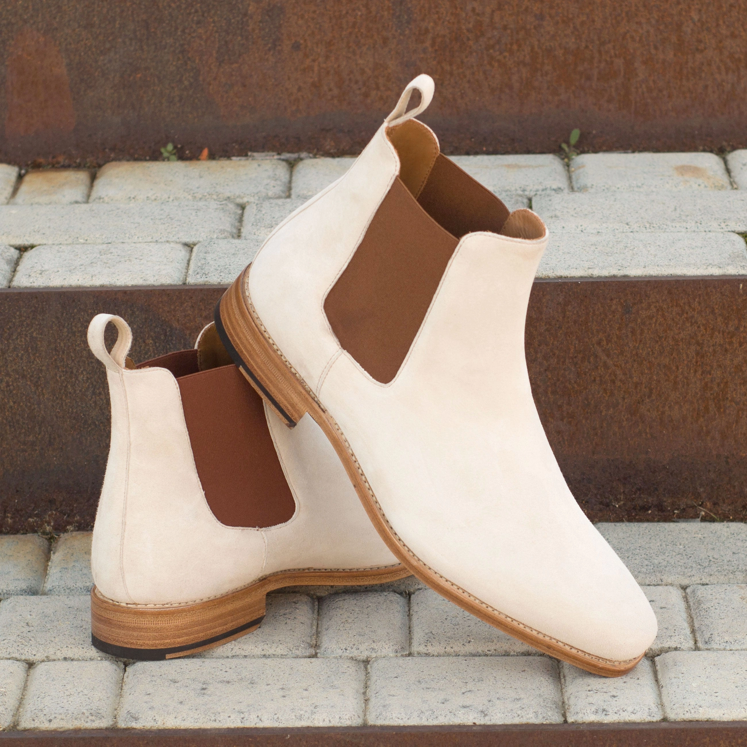 Ivory Cream Suede Chelsea Boots Best Comfort Chelsea Boots