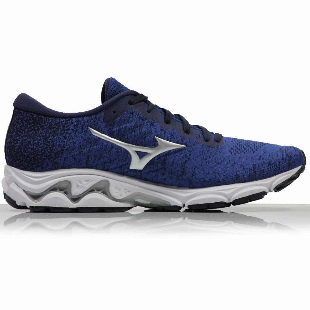 Hey Dude Running Shoes Mizuno Wave Inspire WaveKnit Men's Running Shoe - Skydiver/Silver/NavyBlazr