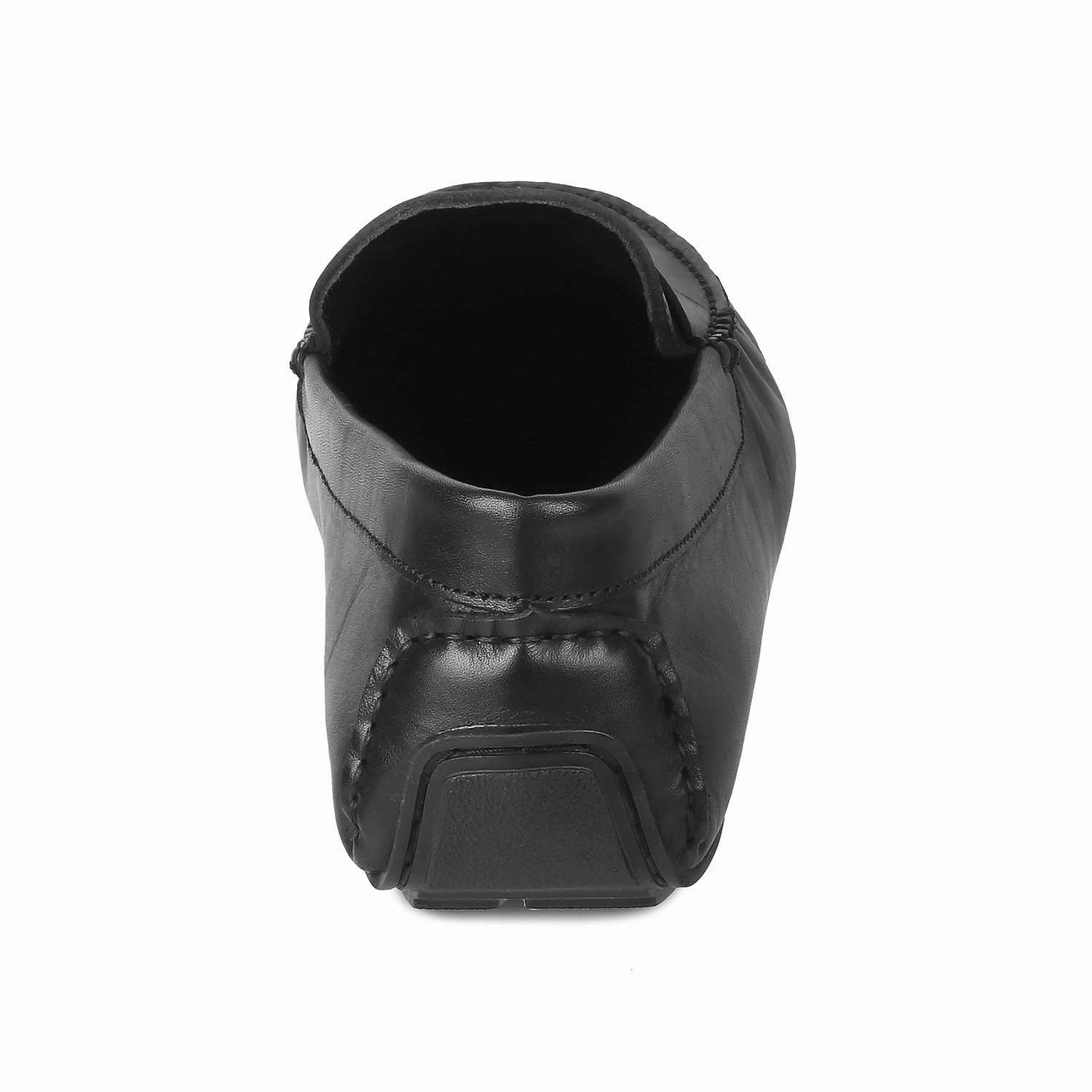 The Sloafer Black Men's Leather Driving loafers Tresmode Tiger Loafers