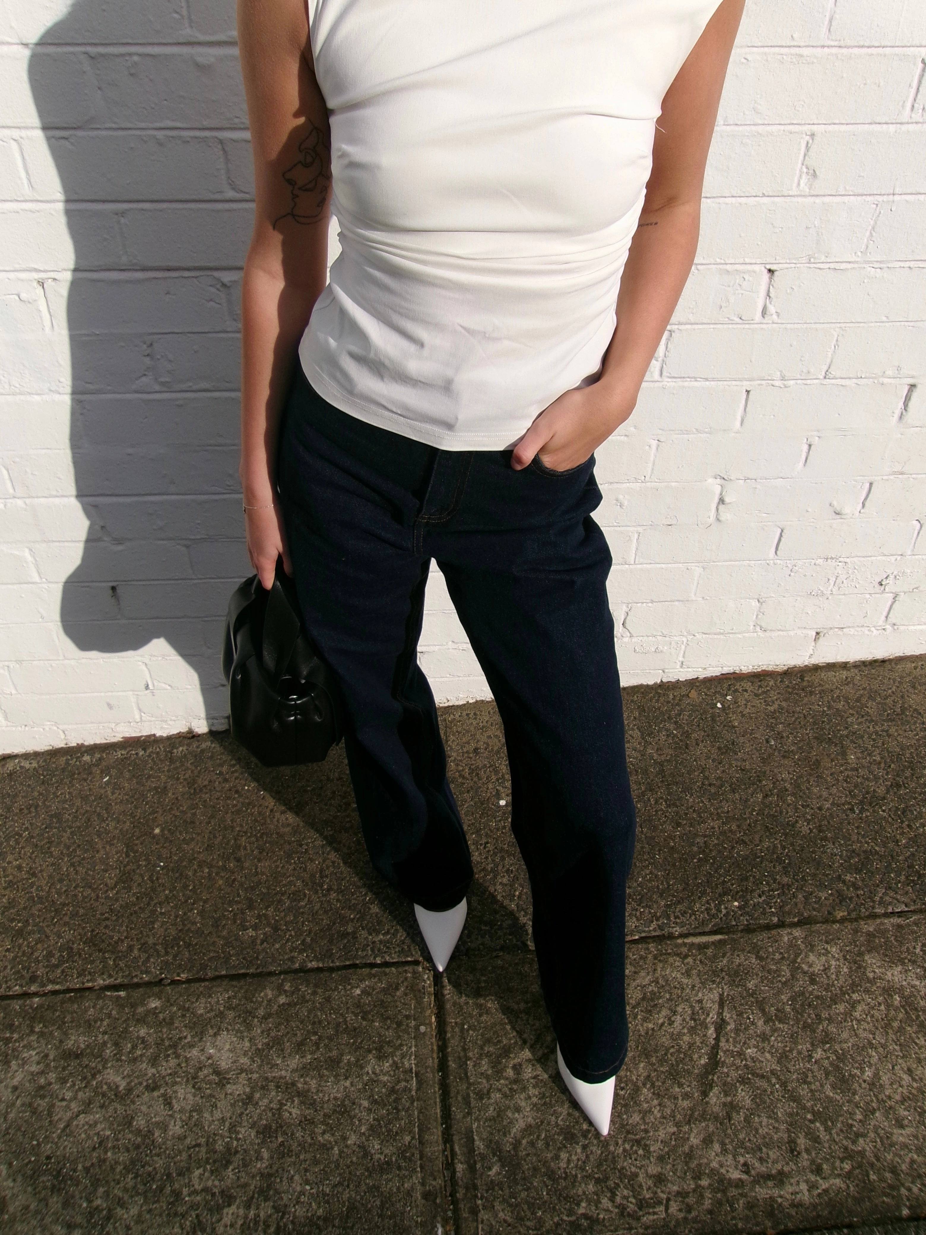 High Heels Vs Wedges Zedd Point Toe Kitten Heels - Chalk