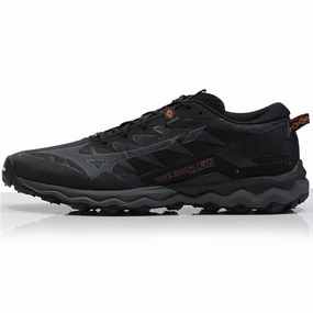 Responsive Cushioned Running Shoe Mizuno Wave Daichi 7 Gore-Tex Men's Trail Shoe - Black/Iron Gate/Mecca Orange