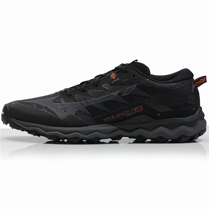 Best Running Shoes For 10k Race Mizuno Wave Daichi 7 Gore-Tex Men's Trail Shoe - Black/Iron Gate/Mecca Orange