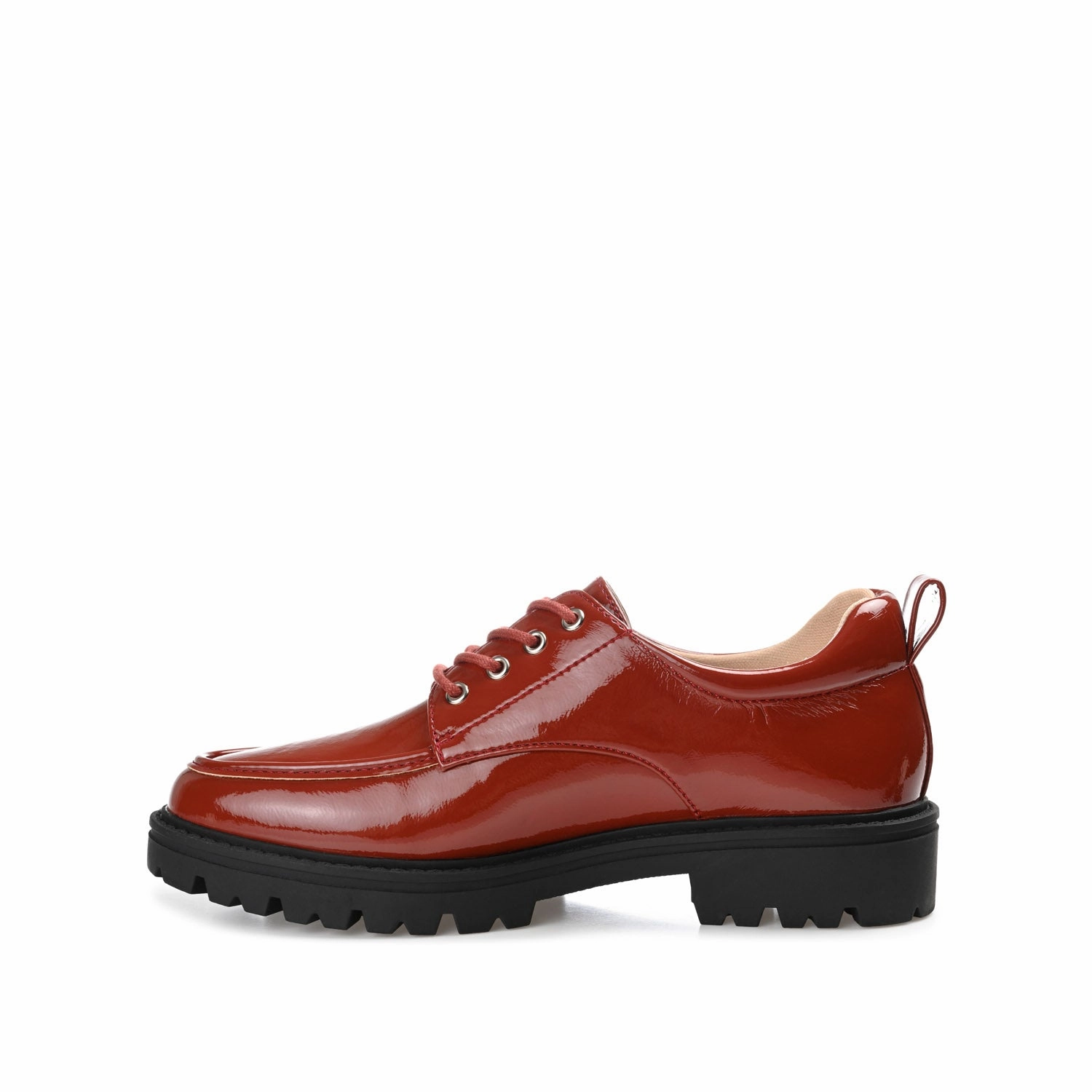Brogues Over Oxfords ZINA OXFORD LOAFER FLATS IN PATENT