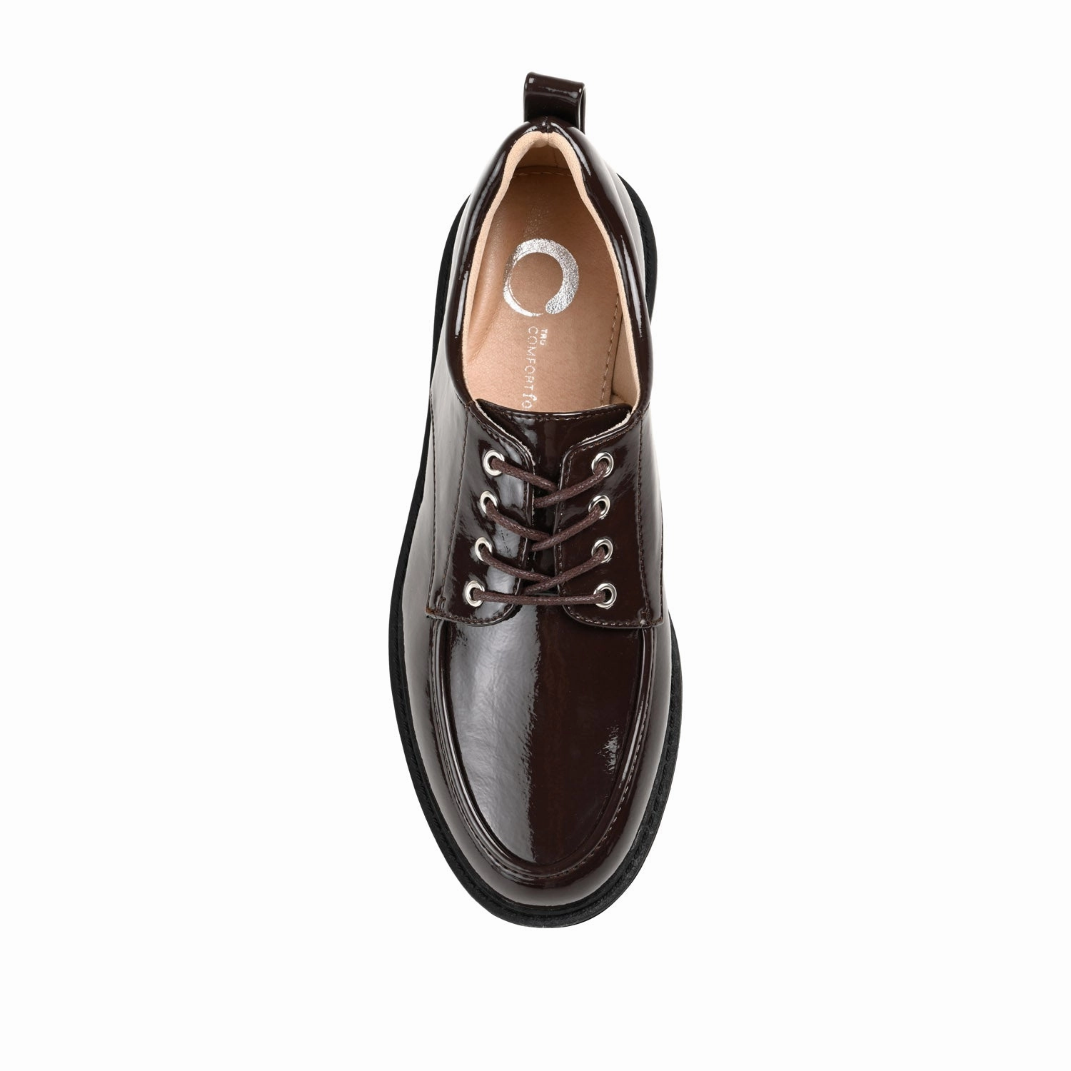 Mcclain Cap Toe Oxfords ZINA OXFORD LOAFER FLATS IN PATENT