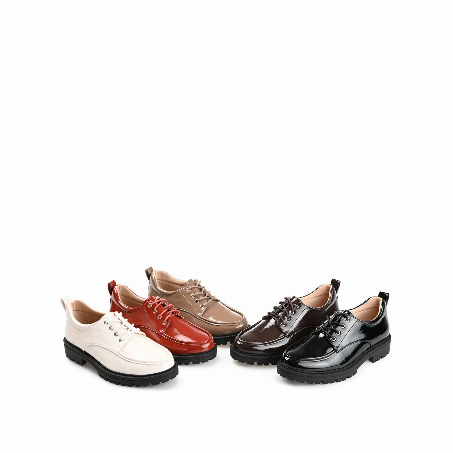 ZINA OXFORD LOAFER FLATS IN PATENT Pinpoint Oxford Shirt