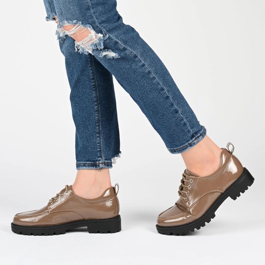 ZINA OXFORD LOAFER FLATS IN WIDE Oxfords 1461